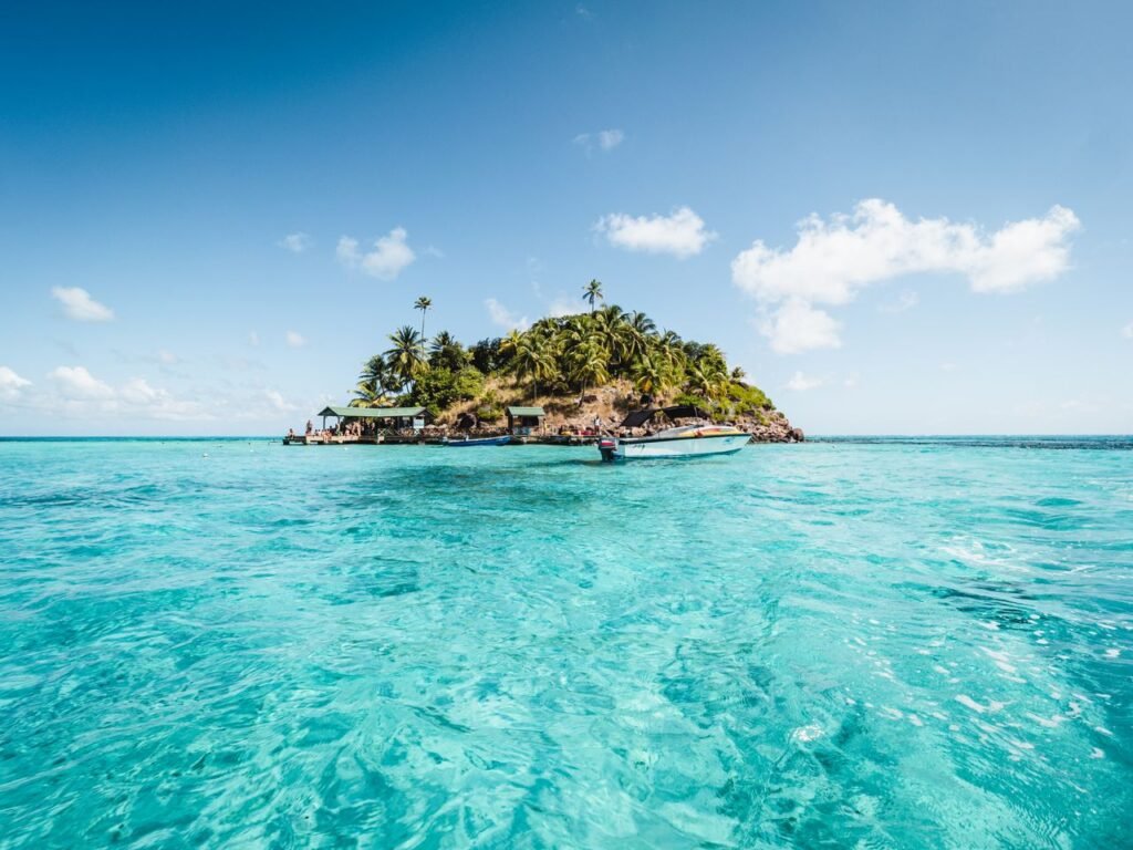 Discover the tranquil beauty of a tropical island surrounded by turquoise waters in Providencia, Colombia., San Andrés